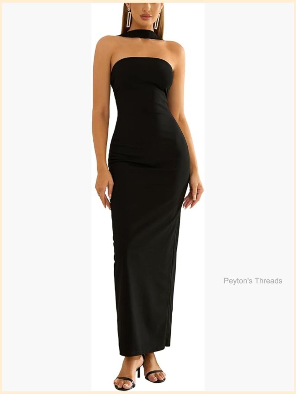 Elegant Bodycon Maxi Dress Halter Neck Formal Party Long Dress - Picture 1 of 7